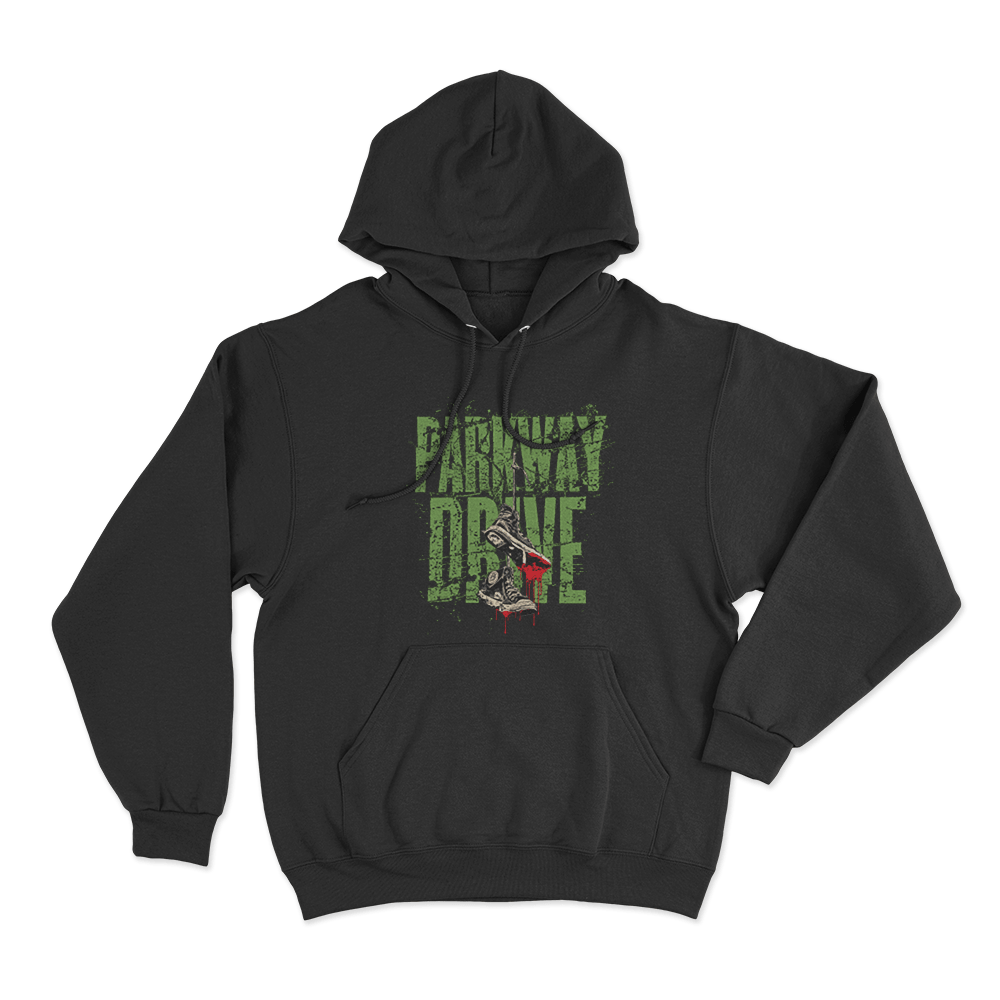 Parkway Drive Bloody Sneakers Unisex Hoodie Black Parkway Drive Bloody Sneakers Unisex Hoodie Black