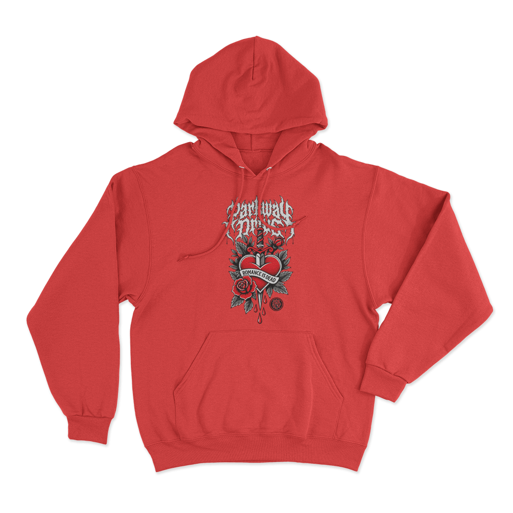 Romance Is Dead Unisex Hoodie Red Romance Is Dead Unisex Hoodie Red