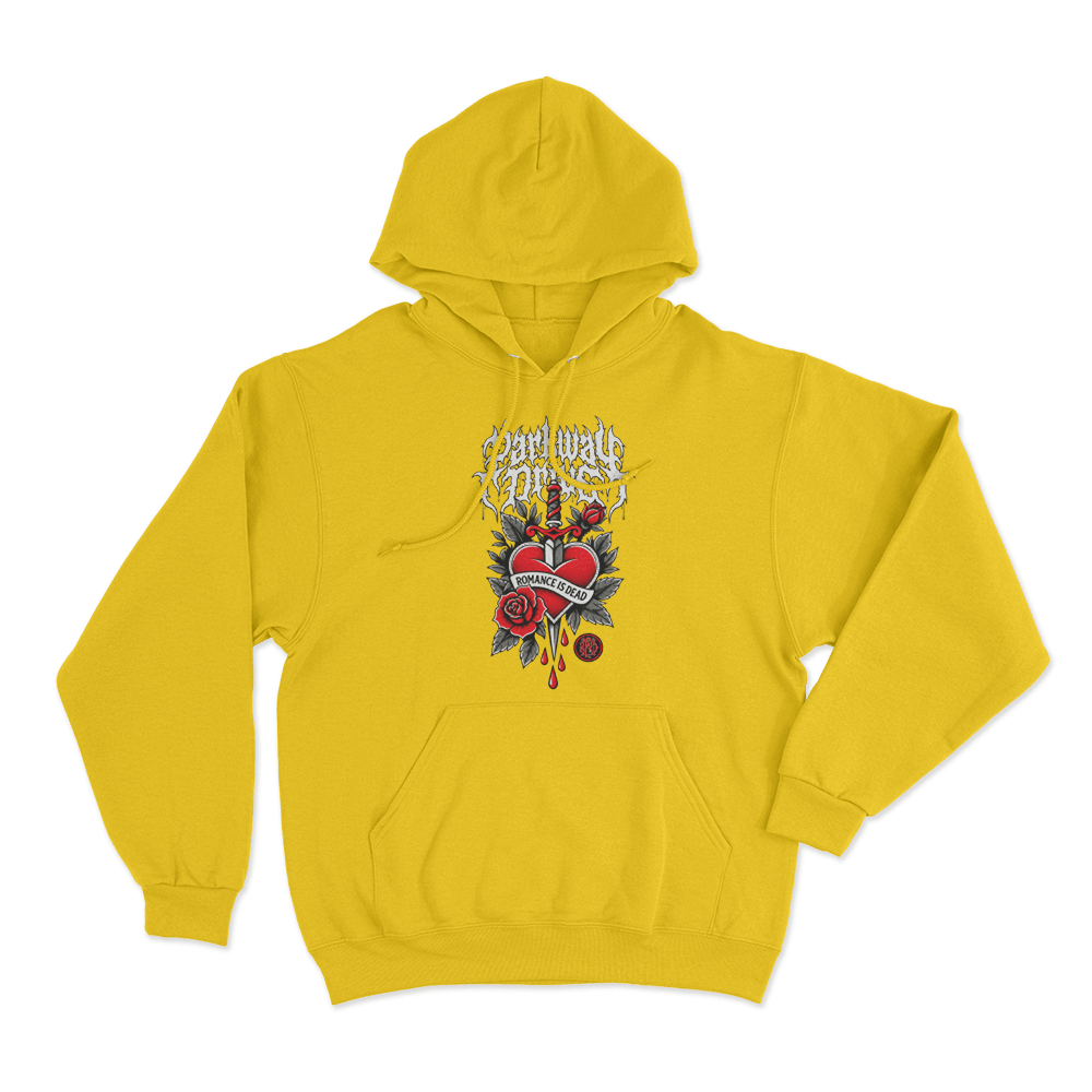 Romance Is Dead Unisex Hoodie Yellow Romance Is Dead Unisex Hoodie Yellow